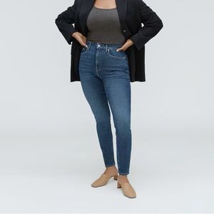 Everlane The Curvy High Rise Skinny Jean 31 crop Womens MEDIUM BLUE